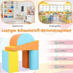 5 TLG. Schaumstoffbausteine Riesenbausteine zum Toben & Klettern Großbausteine Softbausteine