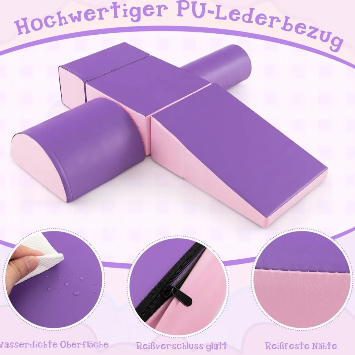 5 TLG. Schaumstoffbausteine Riesenbausteine zum Toben & Klettern Großbausteine Softbausteine