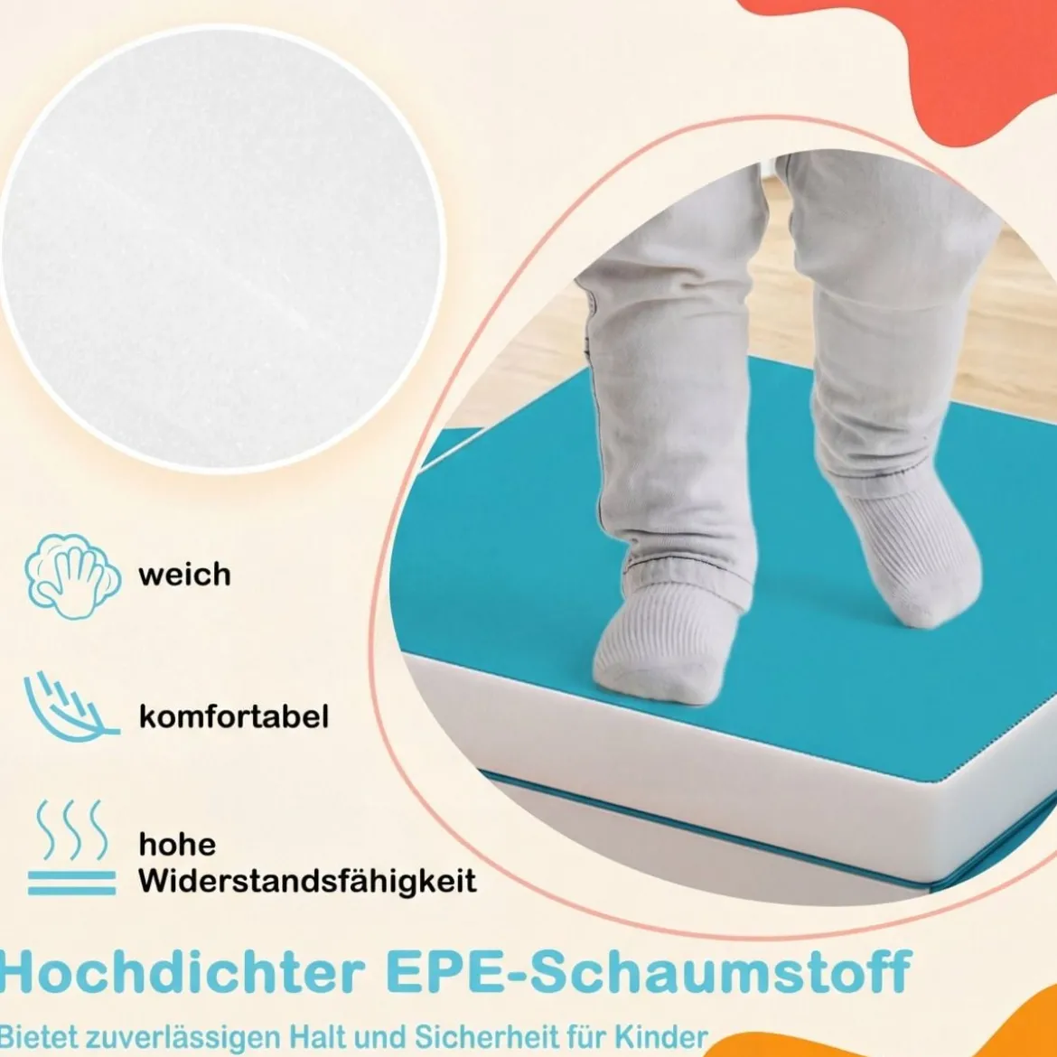 7 TLG. Schaumstoffbausteine Softbausteine zum Toben und Klettern Riesenbausteine aus Schaumstoff Grün