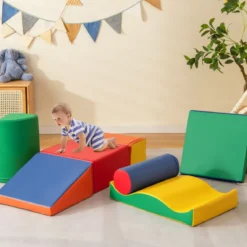 7 TLG. Schaumstoffbausteine zum Toben & Klettern Riesenbausteine aus Schaumstoff Softbausteine