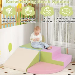 4 TLG. Schaumstoffbausteine zum Toben & Klettern Riesenbausteine Großbausteine