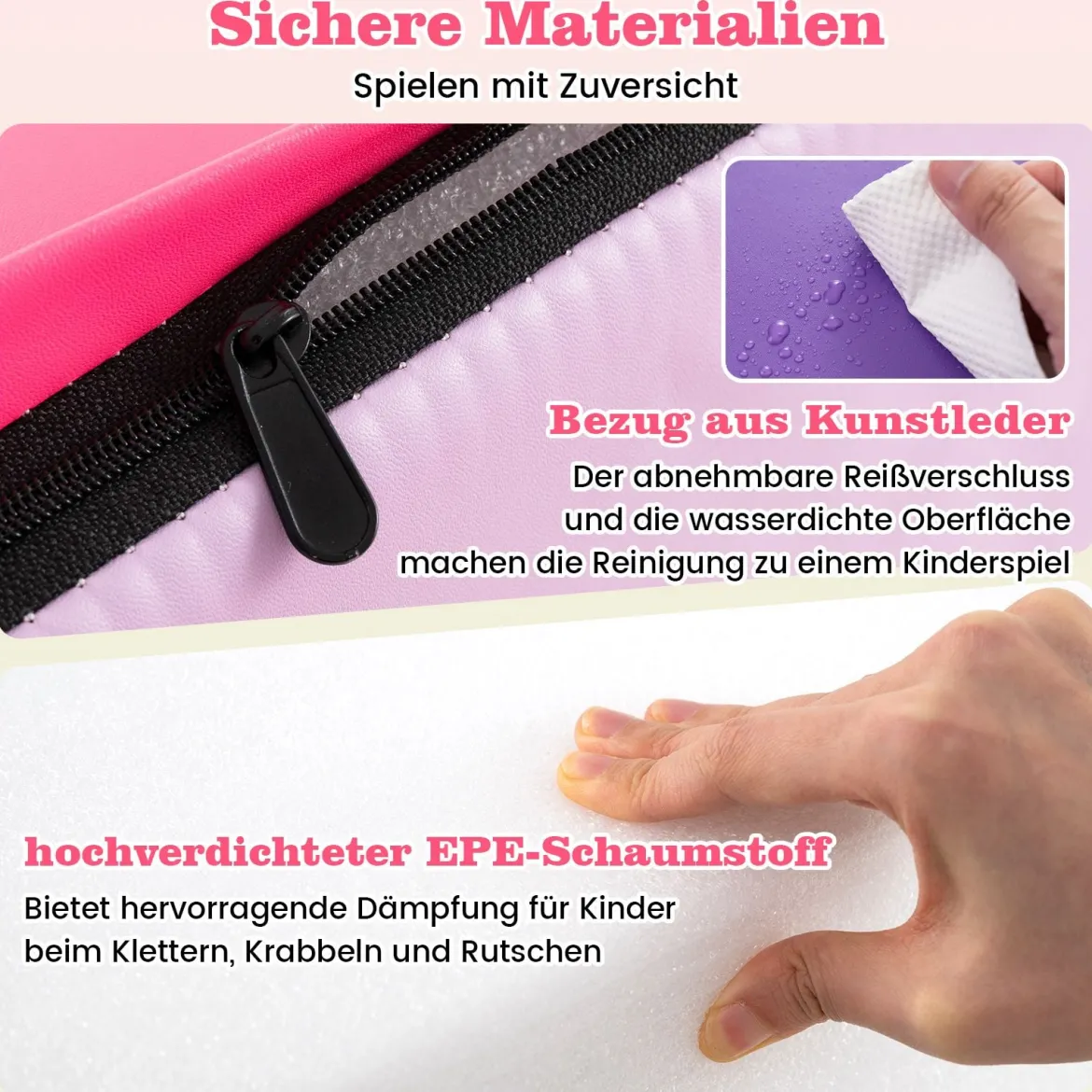4 TLG. Schaumstoffbausteine zum Toben & Klettern Riesenbausteine Großbausteine