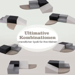 4 TLG. Schaumstoffbausteine zum Toben & Klettern Riesenbausteine Großbausteine