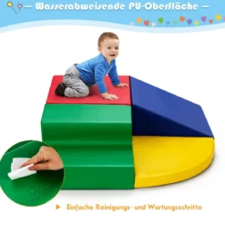 4 TLG. Schaumstoffbausteine zum Toben & Klettern Riesenbausteine Großbausteine