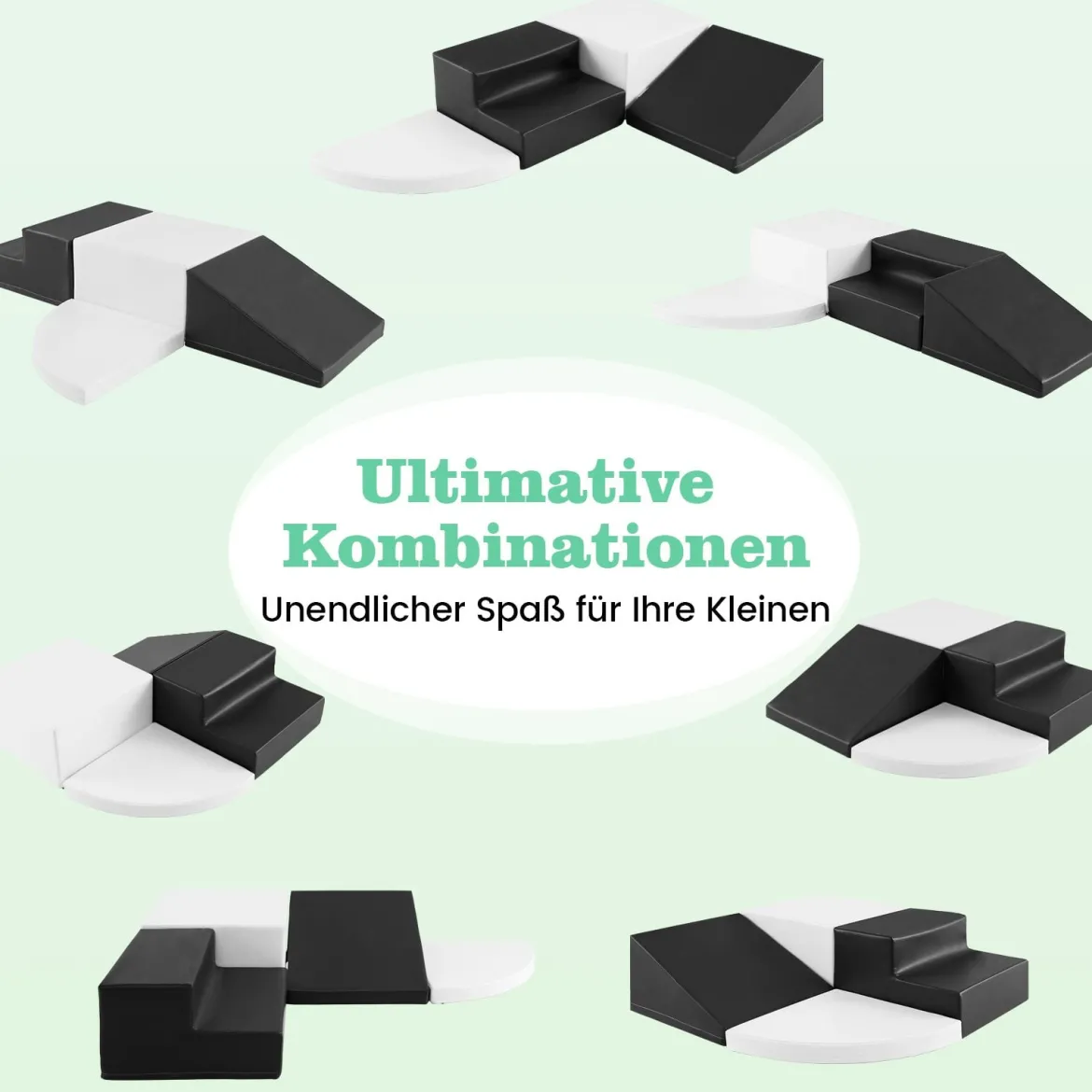 4 TLG. Schaumstoffbausteine zum Toben & Klettern Riesenbausteine Großbausteine