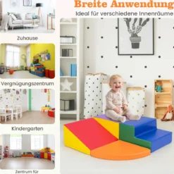 4 TLG. Schaumstoffbausteine zum Toben & Klettern Riesenbausteine Großbausteine
