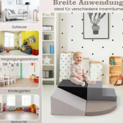 4 TLG. Schaumstoffbausteine zum Toben & Klettern Riesenbausteine Großbausteine