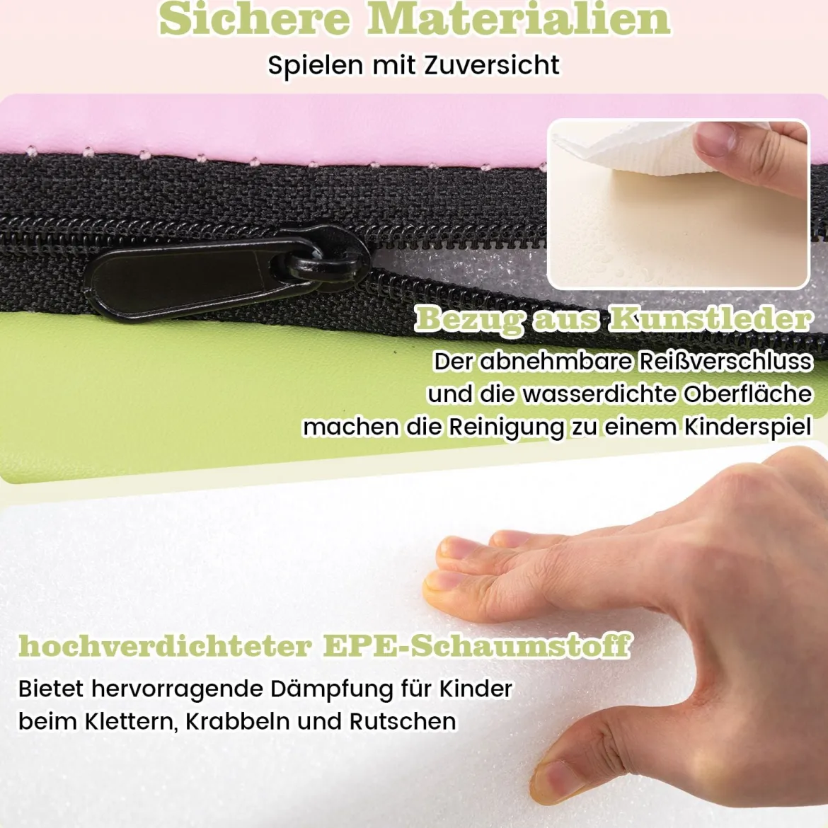 4 TLG. Schaumstoffbausteine zum Toben & Klettern Riesenbausteine Großbausteine