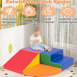 4 TLG. Schaumstoffbausteine zum Toben & Klettern Riesenbausteine Großbausteine