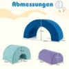 3-TLG. Softbausteine Schaumstoffbausteine zum Klettern & Krabbeln Kletterbogen Blau
