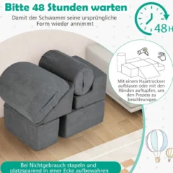 6-TLG. Softbausteine zum Klettern & Krabbeln Schaumstoffbausteine Riesenbausteine