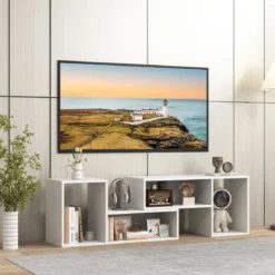 2 tlg. TV-Schrank Freie Kombination Fernsehtisch für Fernseher bis zu 60 Zoll Fernsehschrank