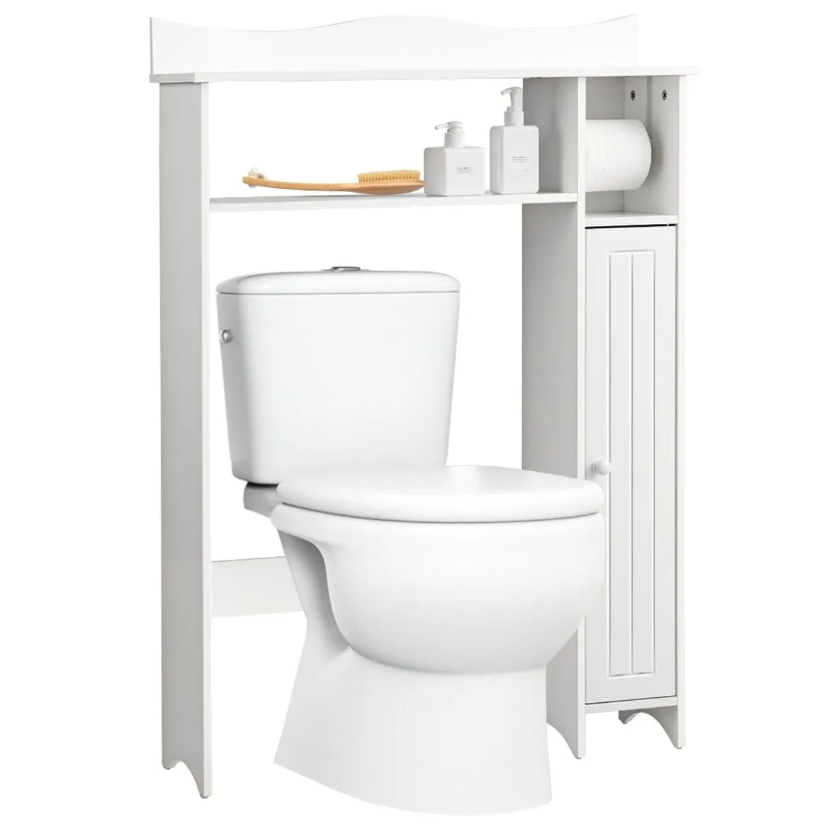 Toilettenregal Überbauregal Badezimmerregal Toilettenschrank Weiß