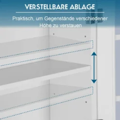 Toilettenschrank Badezimmer Regal Toilettenregal Waschmaschinenschrank mit 3 Regalen Weiß 60 x 22 x 170,5 cm