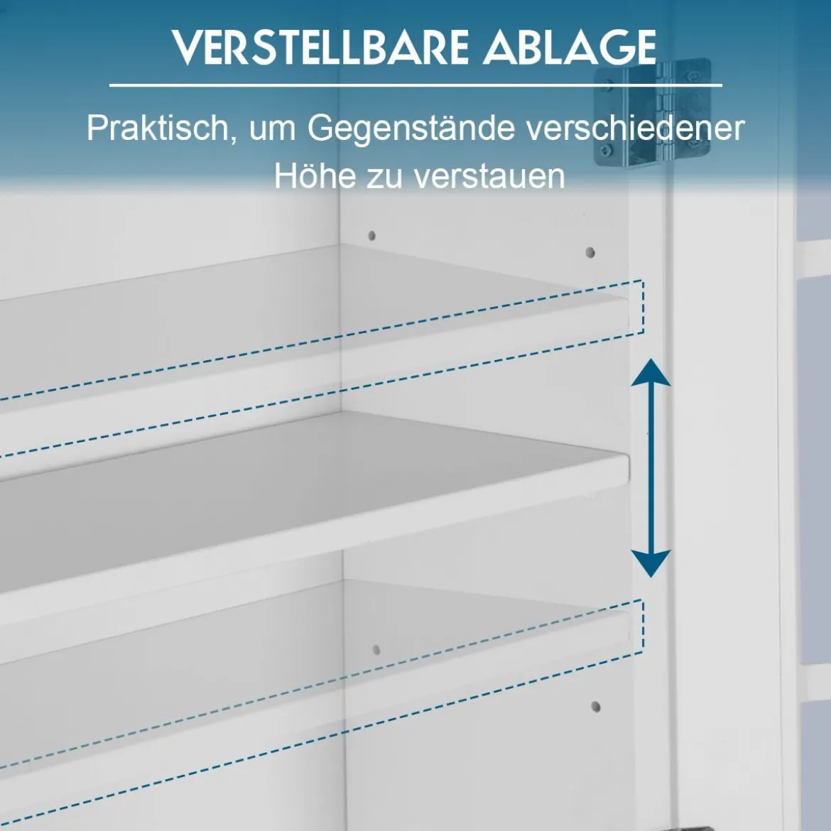 Toilettenschrank Badezimmer Regal Toilettenregal Waschmaschinenschrank mit 3 Regalen Weiß 60 x 22 x 170,5 cm