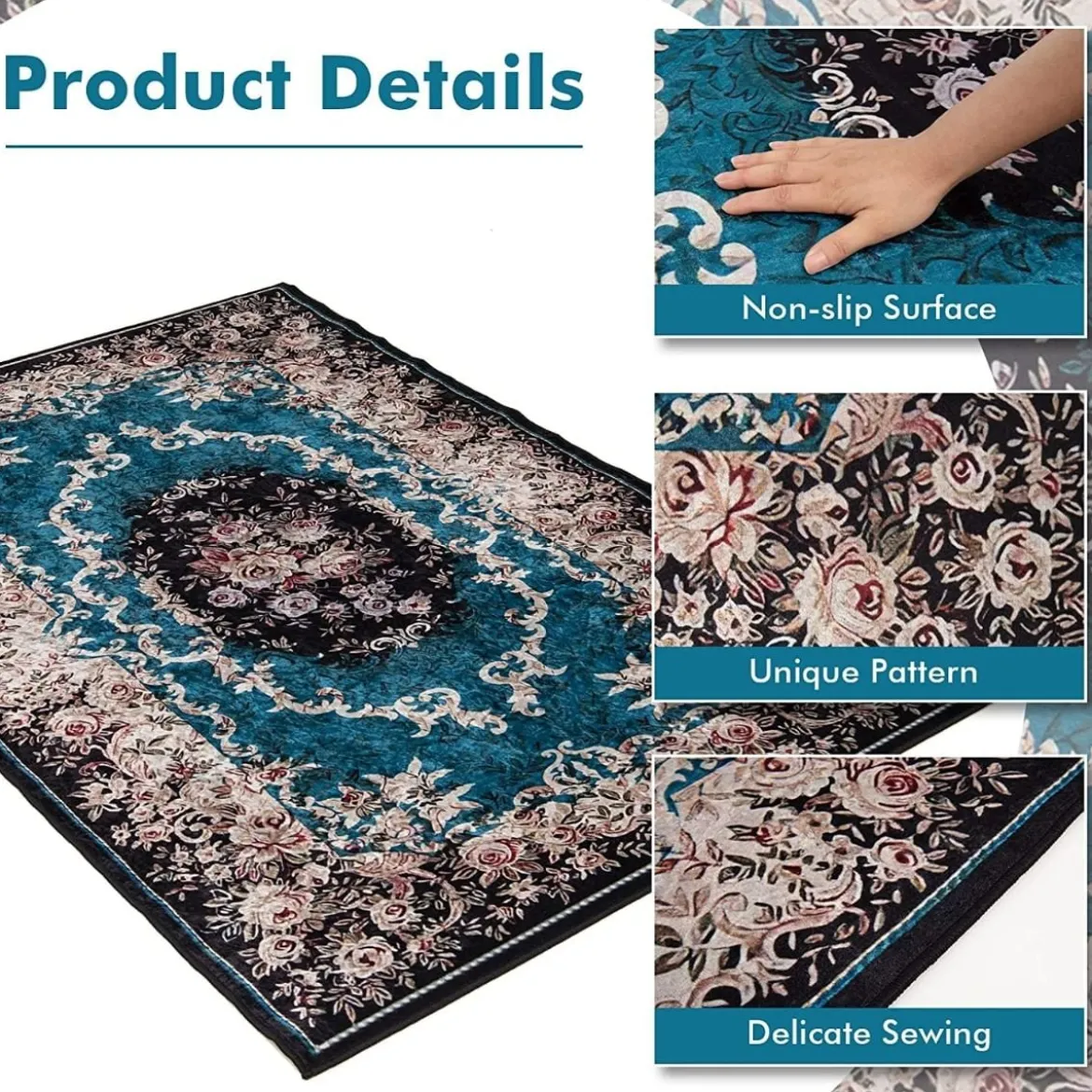 Traditioneller Teppich für Wohnzimmer Ästhetischer Teppich 230 x 160 cm