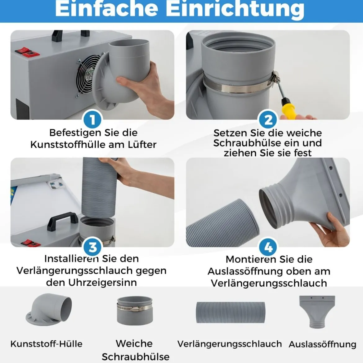 Tragbare Airbrush Absauganlage mit 3 LED-Lichtern & 19 cm Drehteller Beleuchteter Malstation