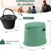 Tragbare Campingtoilette mit Abnehmbarem Eimereinsatz Reisetoilette bis 200 kg Belastbar Grün