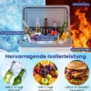 Tragbare Hartschalen-Kühlbox 12 L isolierte Kühlbox mit Komfortgriff auslaufsichere Kühltruhe Weiß