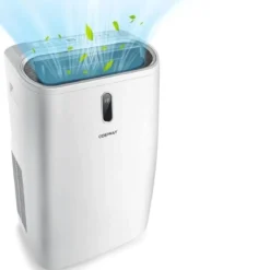 Tragbare 5 in 1 Klimaanlage 12000 BTU Heiz&Kühl&Ventilator&Entfeucht Entfeuchter 44,5 x 39 x 77 cm Weiß