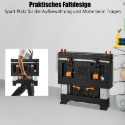Tragbarer klappbarer Arbeitstisch Sägebock bis 454kg Werktisch bis 200kg für Werkstatt Garage Heim- und Handwerker