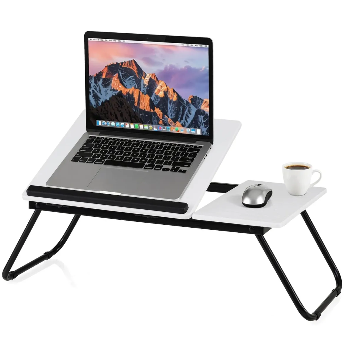 Tragbarer Laptoptisch Klappbarer Computerständer für Sofa & Bett Multifunktionaler Laptoptisch Weiß