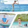 Tragbares Surfbrett Stand Up Surfbrett Aufblasbares Board 335 x 76 x 16 cm Blau