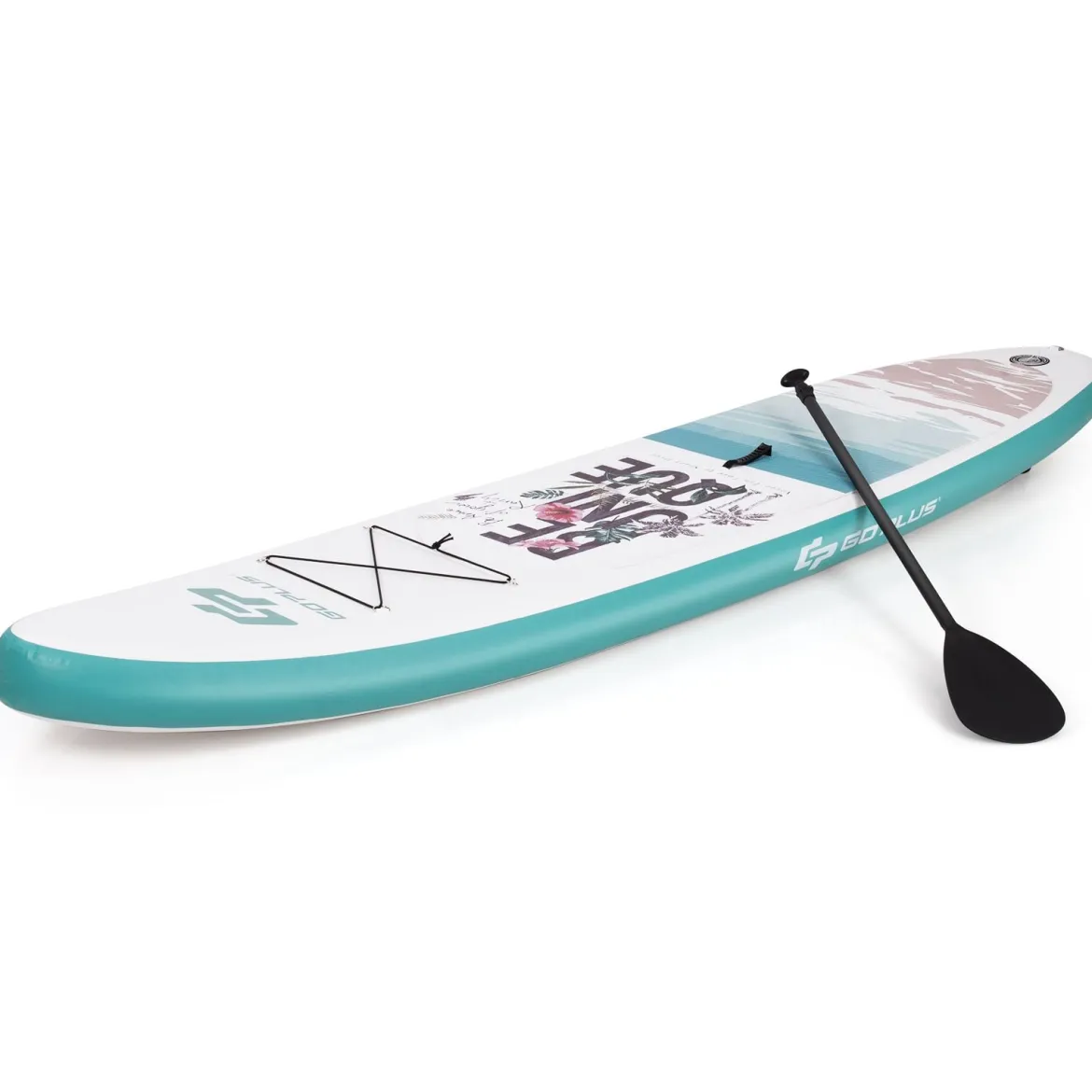Tragbares Surfbrett Stand Up Surfbrett Aufblasbares Board 335 x 76 x 16 cm Blau