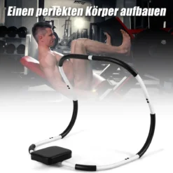 Trainingsberät tragbares Bauchmuskel-Trainingsgerät Trainer Roller 68 x 58 x 62 cm Silber + Schwarz