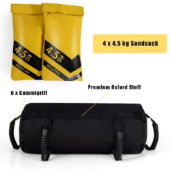 Trainings Sandbag Verstärkter Beanspruchbarer Trainings Gewichtssack mit Gewichtsbeutel 4,5 kg bis 18 kg