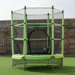 Trampolin Gartentrampolin Kindertrampolin Outdoor Trampolin mit Sicherheitsnetz Ø 140 cm