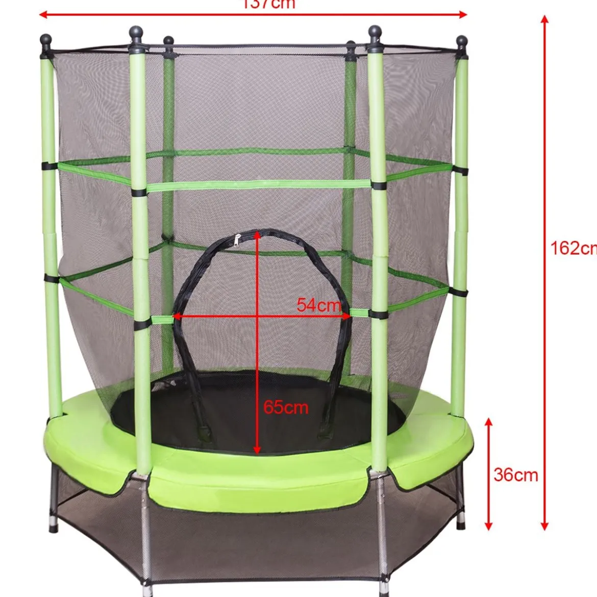 Trampolin Gartentrampolin Kindertrampolin Outdoor Trampolin mit Sicherheitsnetz Ø 140 cm
