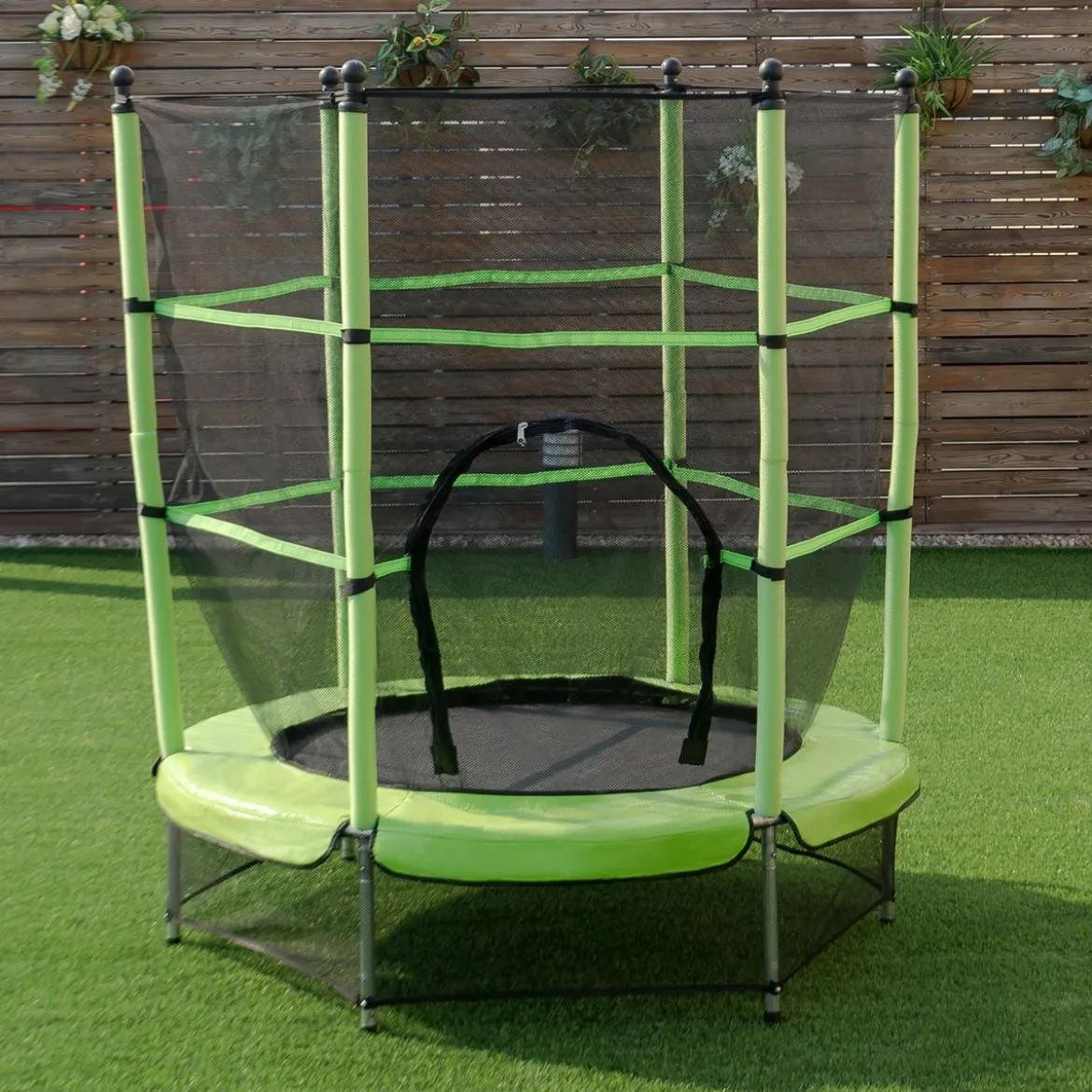 Trampolin Gartentrampolin Kindertrampolin Outdoor Trampolin mit Sicherheitsnetz Ø 140 cm