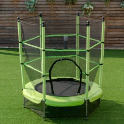 Trampolin Gartentrampolin Kindertrampolin Outdoor Trampolin mit Sicherheitsnetz Ø 140 cm