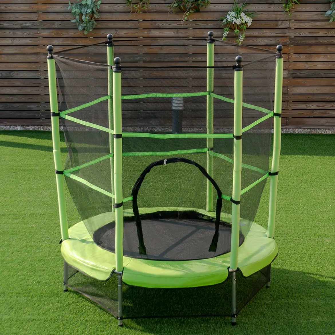 Trampolin Gartentrampolin Kindertrampolin Outdoor Trampolin mit Sicherheitsnetz Ø 140 cm