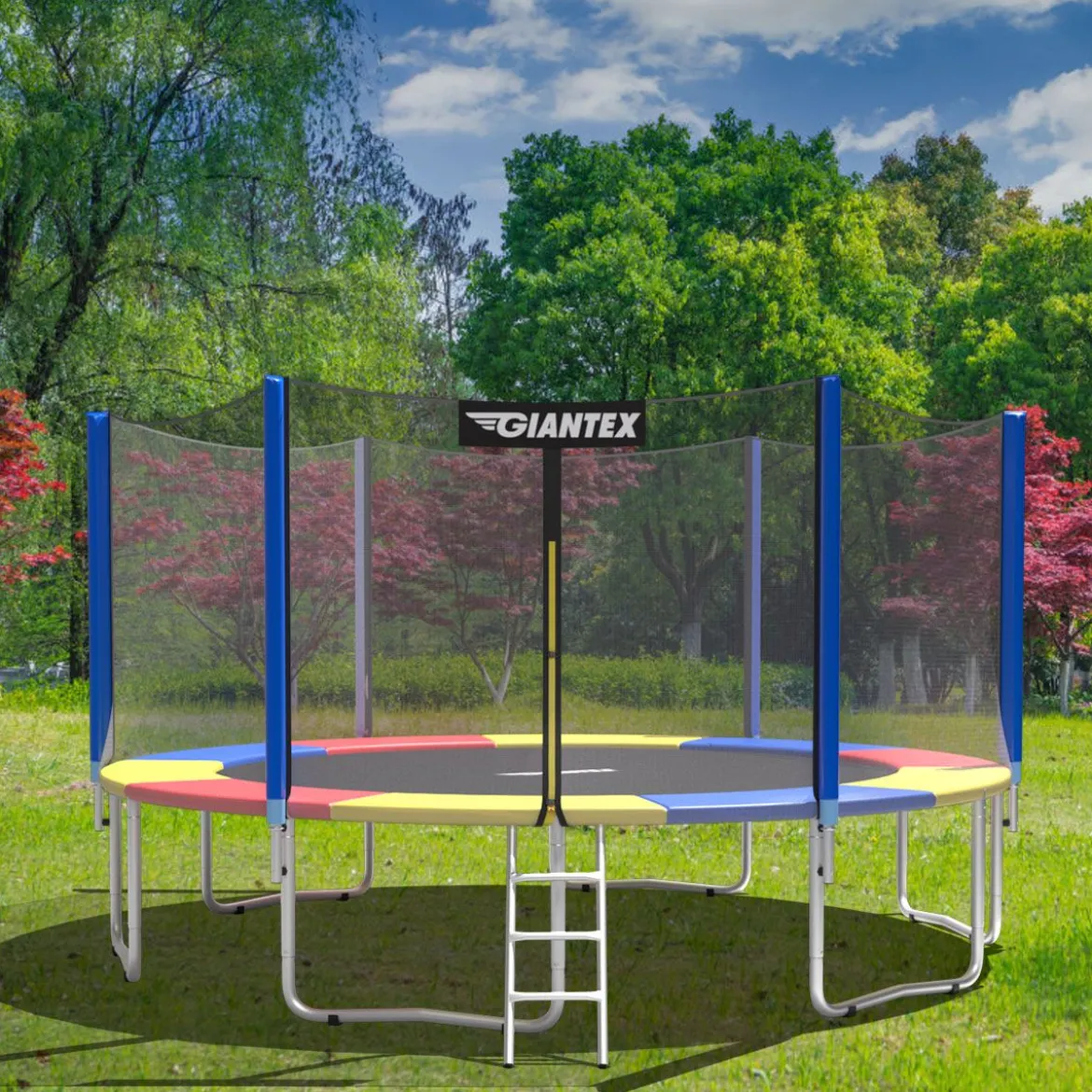 Trampolinmatratze 366cm x 366cm x 10cm Trampolin Übung Fitness Trampolin Polster Bunt