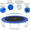 Trampolinmatratze 366cm x 366cm x 10cm Trampolin Übung Fitness Trampolin Polster Blau