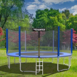 Trampolinmatratze 366cm x 366cm x 10cm Trampolin Übung Fitness Trampolin Polster Blau