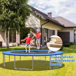 Trampolinmatratze 244cm x 244cm x 10cm Trampolin Übung Fitness Gymnastik Trampolin Polster Blau