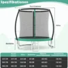 Trampolin outdoor mit Leiter Gartentrampolin rund mit Sicherheitsnetz Randabdeckung & Metallrahmen Ø305cm Grün