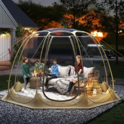 630° Transparenter PVC Zelt Pop Up Bubble Zelt Blasenzelt für 5-6 Personen 265 x 265 cm