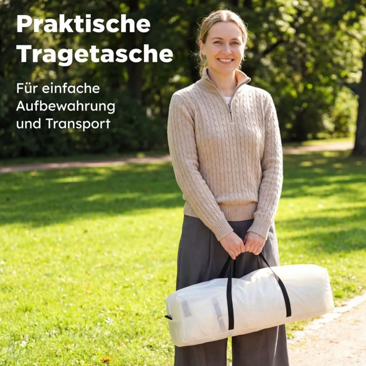 Transparentes Kuppelzelt 215 x 215 cm 2-4 Personen 540° Panorama Garten Transparent