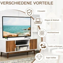 2-türiger TV-Ständer für Flachbildfernseher bis zu 50