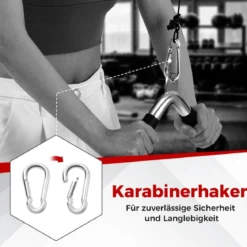 Trizeps-Kabelzug Nach Unten Drücken 3 teiliges Gewicht Maschinenzubehör mit Trizepsseil