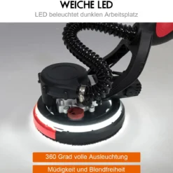 Trockenbauschleifer 750W Elektrischer Deckenschleifer Wandschleifmaschine mit LED-Licht