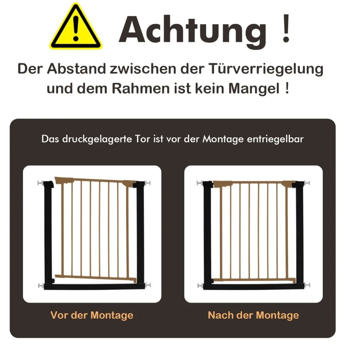 Türschutzgitter Baby 76-83 cm Sicherheitsgitter aus Metall Schwarz