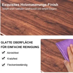 TV-Schrank Fernsehschrank Holz TV-Ständer Fernseher mit Regalen 147 x 40 x 61 cm Braun