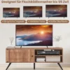 TV Schrank Fernsehschrank mit Schrank & 2 Offenen Fächern TV Lowboard 120 x 40 x 44,5 cm