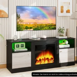 TV-Schrank mit LED-Lichtern für 65