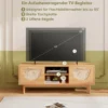 TV Schrank mit 2 Schubladen & Offenen Regalen für TVs bis 55 Zoll TV Lowboard Fernsehschrank